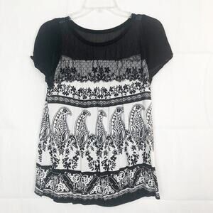 Bila Short Sleeve Floral Swing Top Size S
